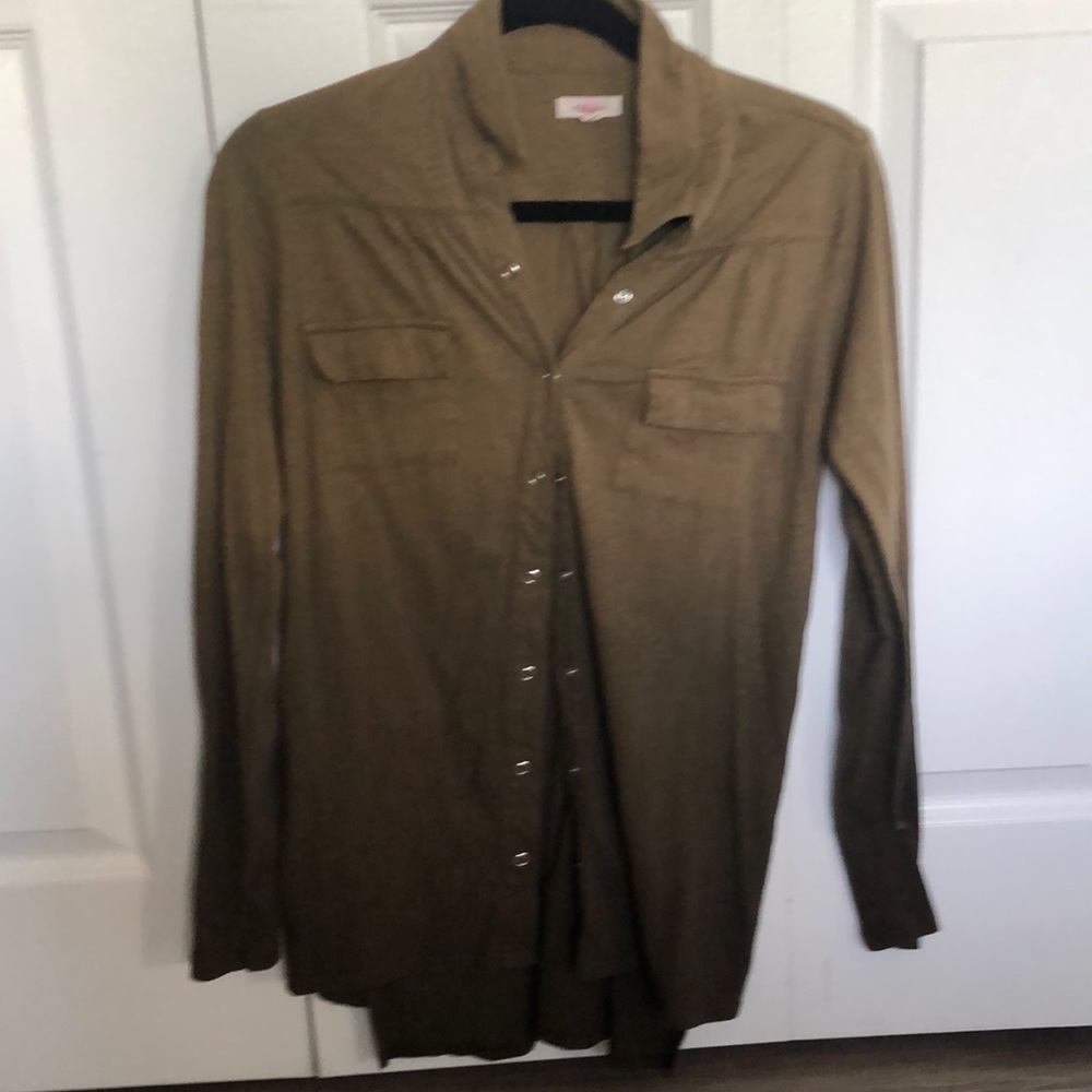 Pink Lotus Green Ombré shirt